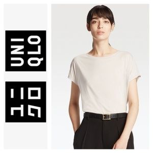 NWOT Uniqlo Drape Crew Neck T-Shirt